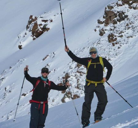 Experiencias de rando / randonnée en la Cordillera de los Andes. Ski touring trips in the Andes Mountains.